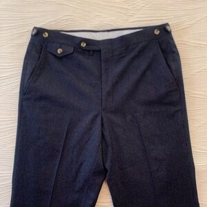 Vintage 80s/90s Austin Reed Made in USA 100% Wool Adjustable Waist Trousers